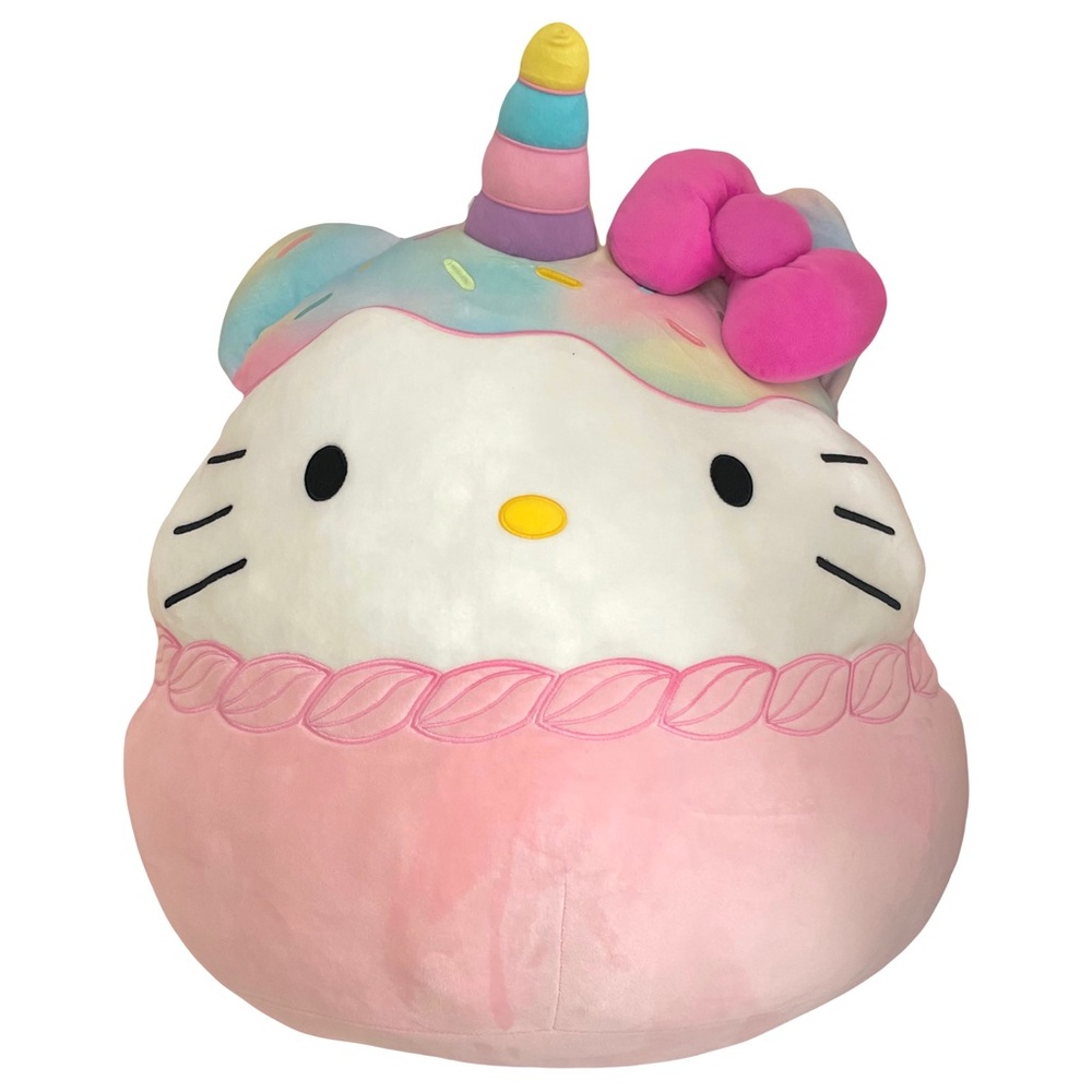 Squishmallow Hello Kitty Unicorn Cupcake Rainbow Sprinkles 24"